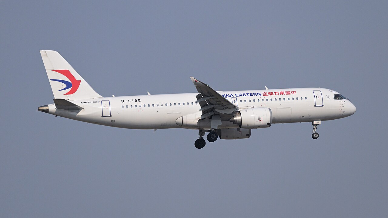 Photographie — COMAC C919 de China Eastern en approche à Shanghai-Hongqiao, 2026